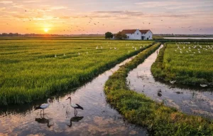 Lire la suite à propos de l’article Les Arrozais : un voyage au cœur des rizières portugaises entre nature et traditions