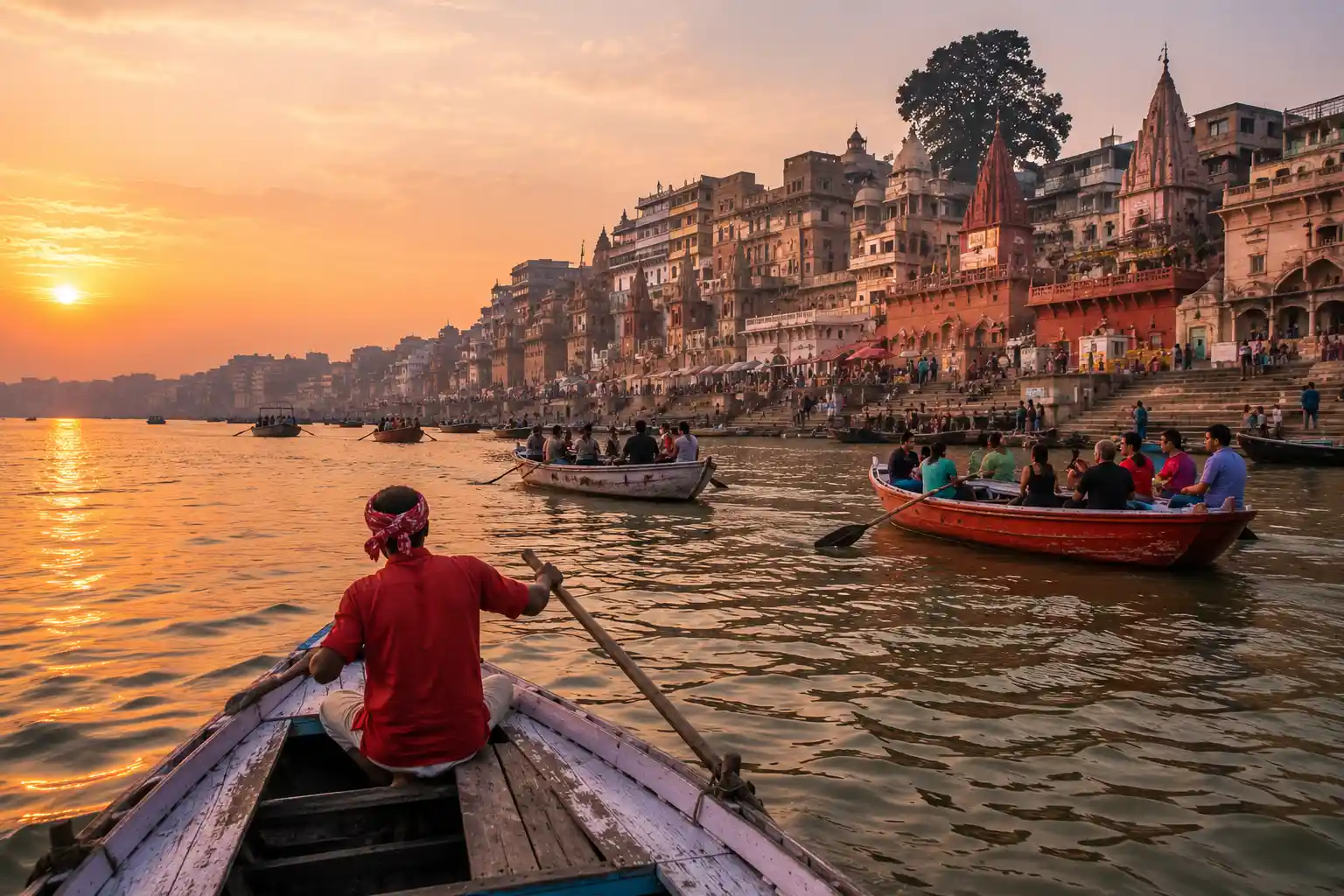 You are currently viewing Excursions en bateau et sports nautiques à Varanasi : parcours sur le Gange